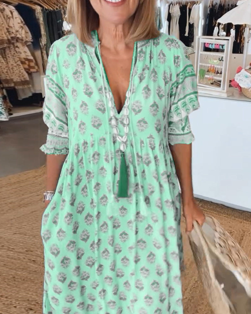 Bohemian Dress for Women - Timeless Casual Maxi Dress