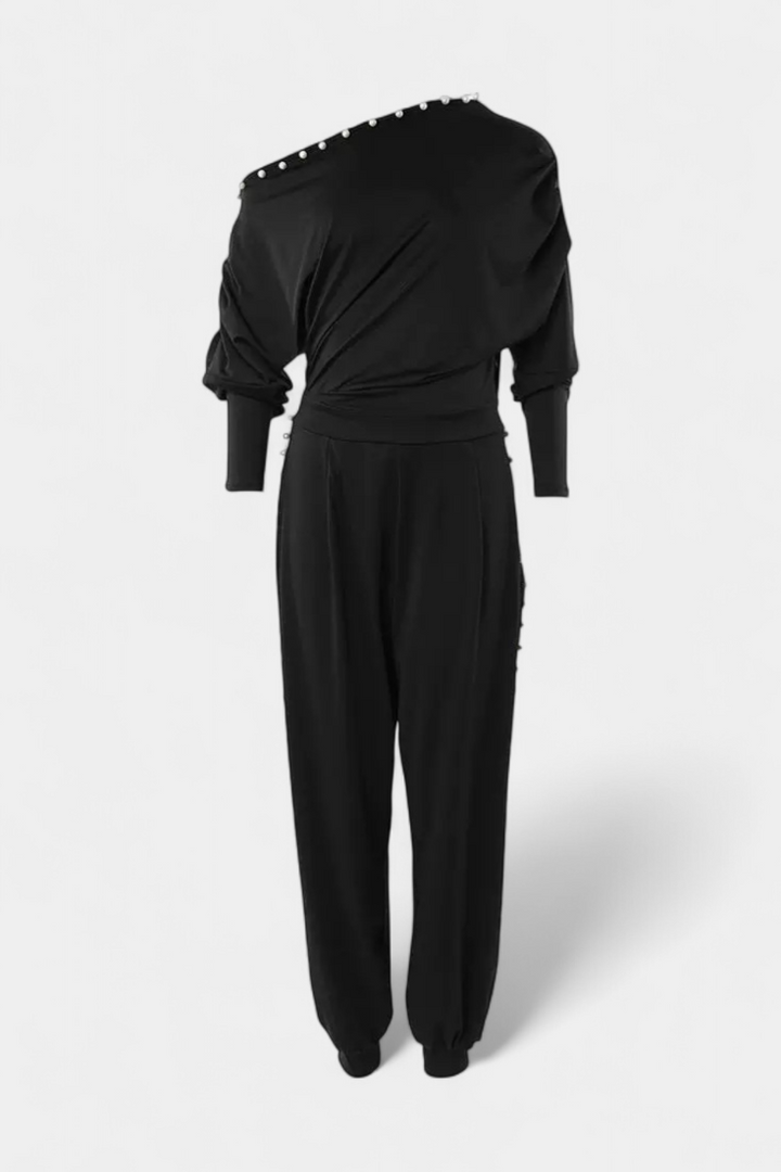 Beaded One Shoulder Jumpsuit for Women | Elegant Evening Wear