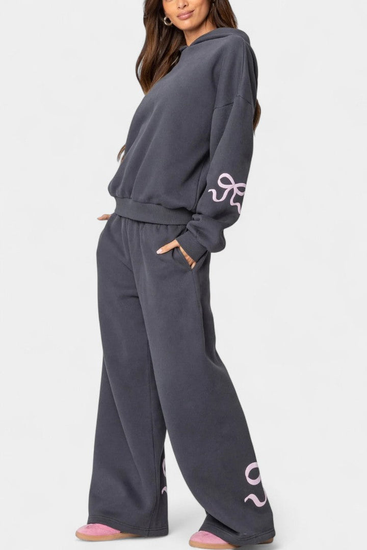 Relaxed Hoodie and Trouser Set for Women - Comfortable Lounge Wear