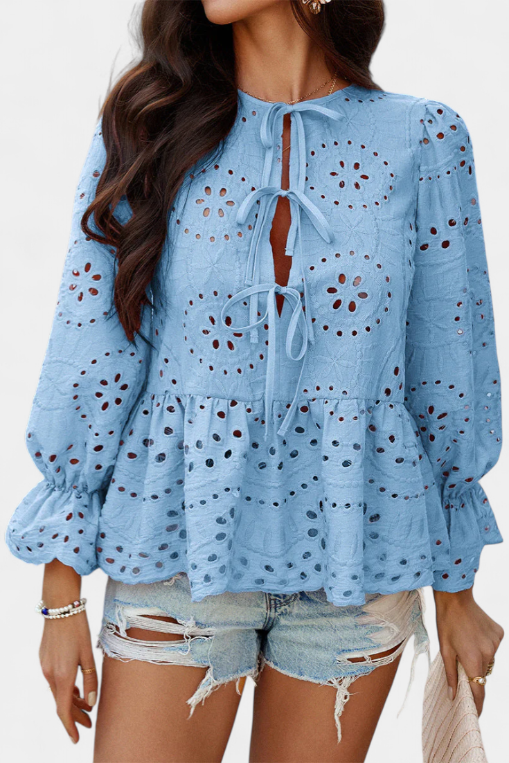 Bohemian Lace Top for Women - Loose Fit Romantic Blouse