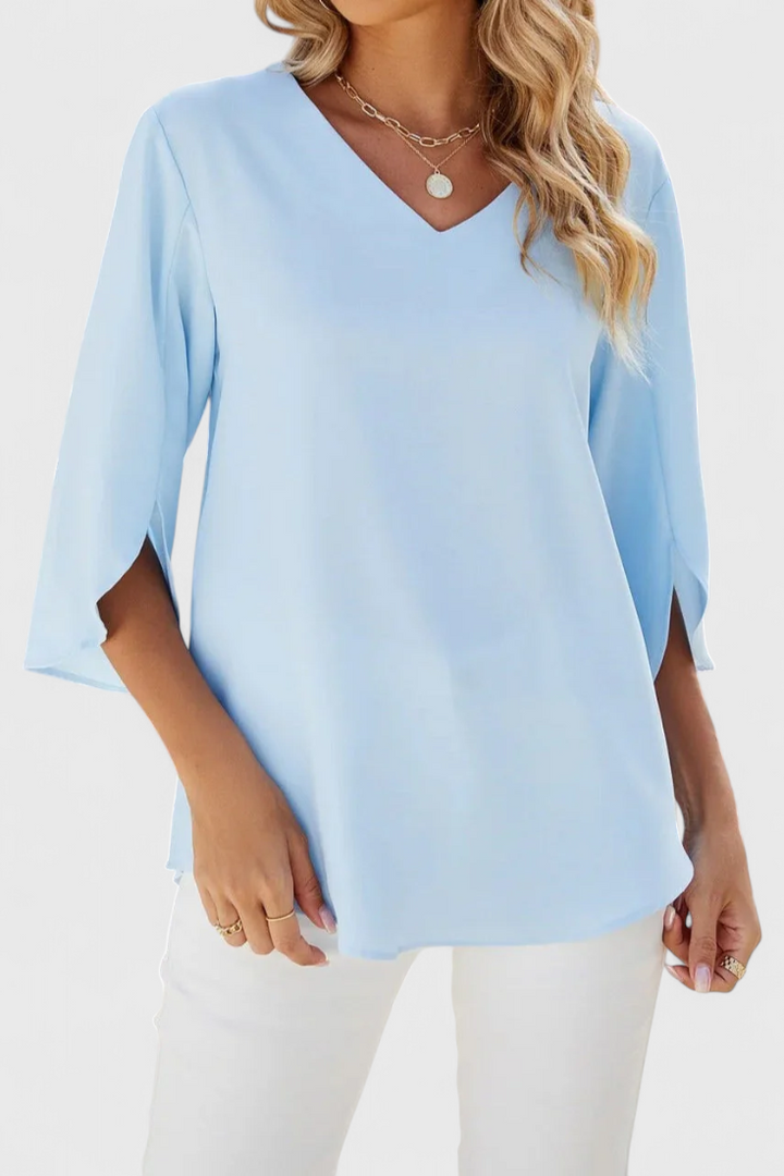 Lightweight Flared Blouse - Soft Breathable Top for Everyday Wear