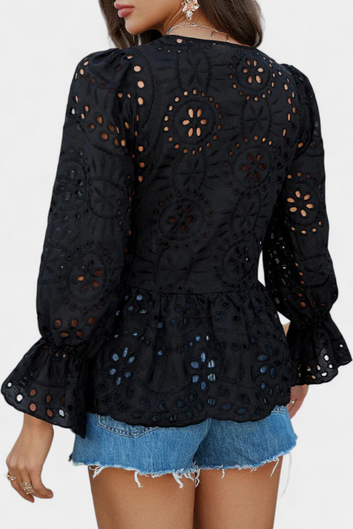 Bohemian Lace Top for Women - Loose Fit Romantic Blouse