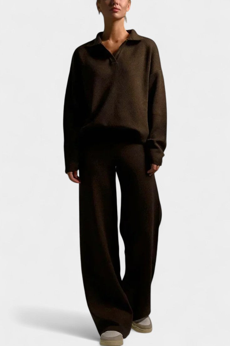Two Piece Knit Set for Women - Soft Elegant Sweater Outfit