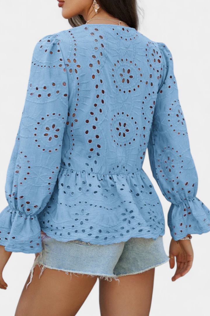 Bohemian Lace Top for Women - Loose Fit Romantic Blouse