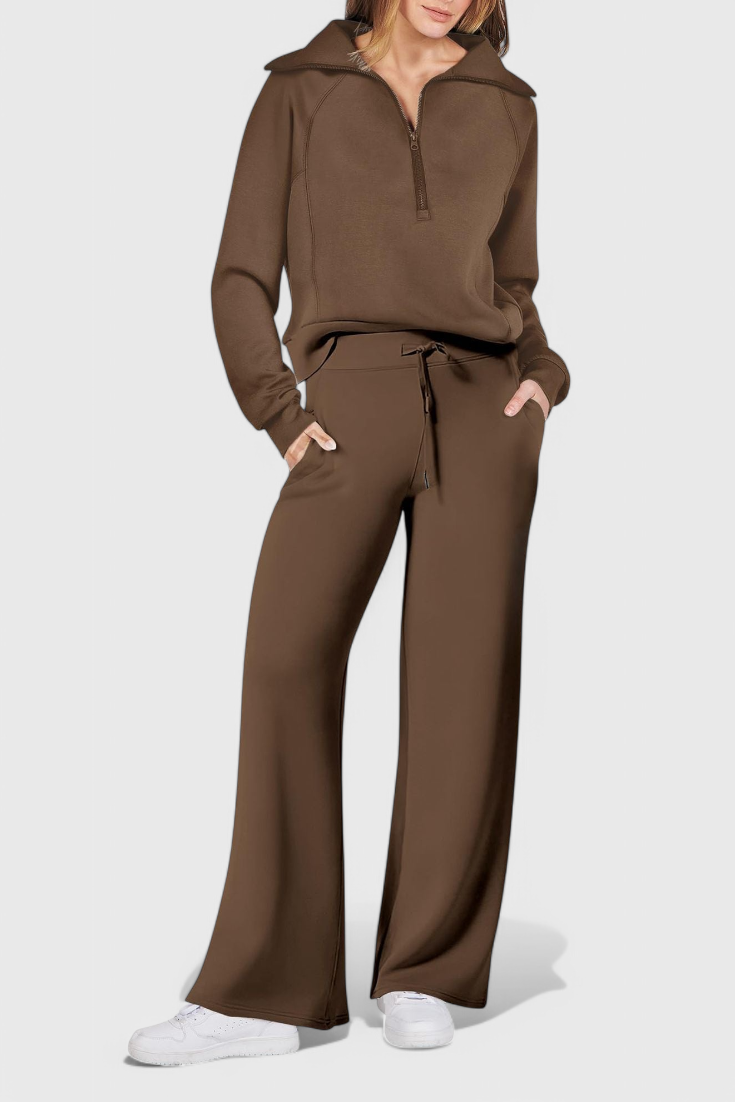 Two Piece Outfit Set Lightweight Casual Lounge Wear for Women