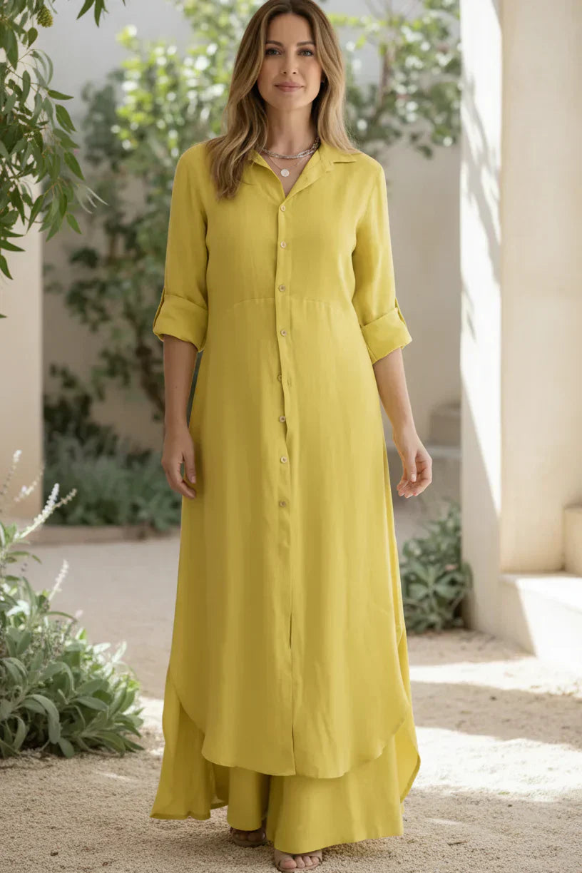 Linen Two Piece Set for Women - Elegant Summer Outfit