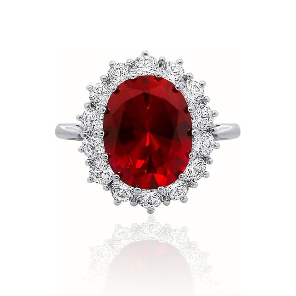 Ruby Statement Ring in White Gold | Scarlet Crown Design