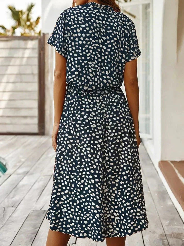 V-Neck Ruffle Dress for Women - Elegant Feminine Style