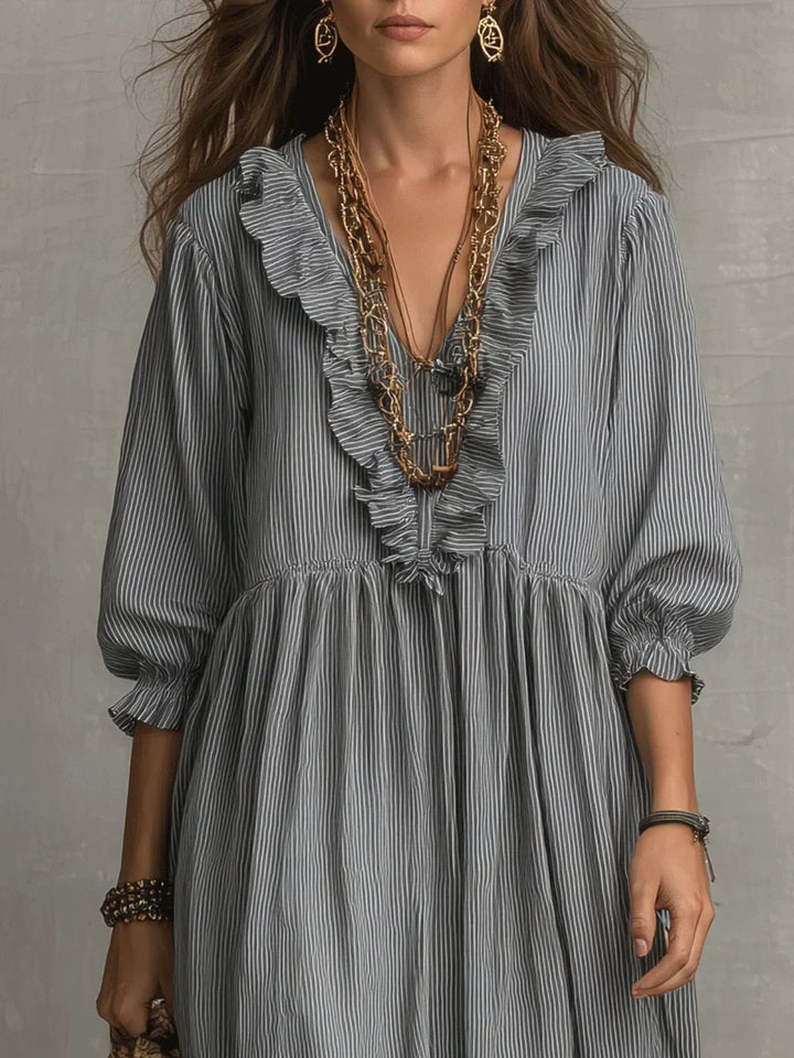 Boho Maxi Dress Long Sleeve Women's Flowing Dress