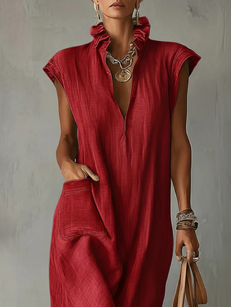 Ruffle Maxi Dress for Women - Flowy Spring Dress