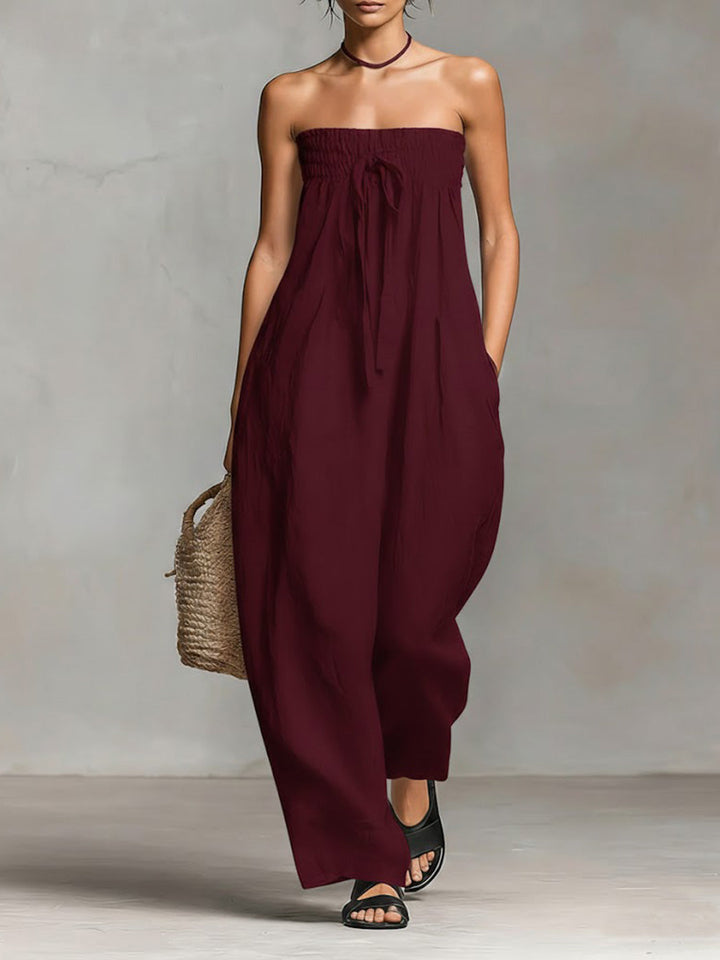 Strapless Maxi Dress | Flowing Elegant Summer Dress