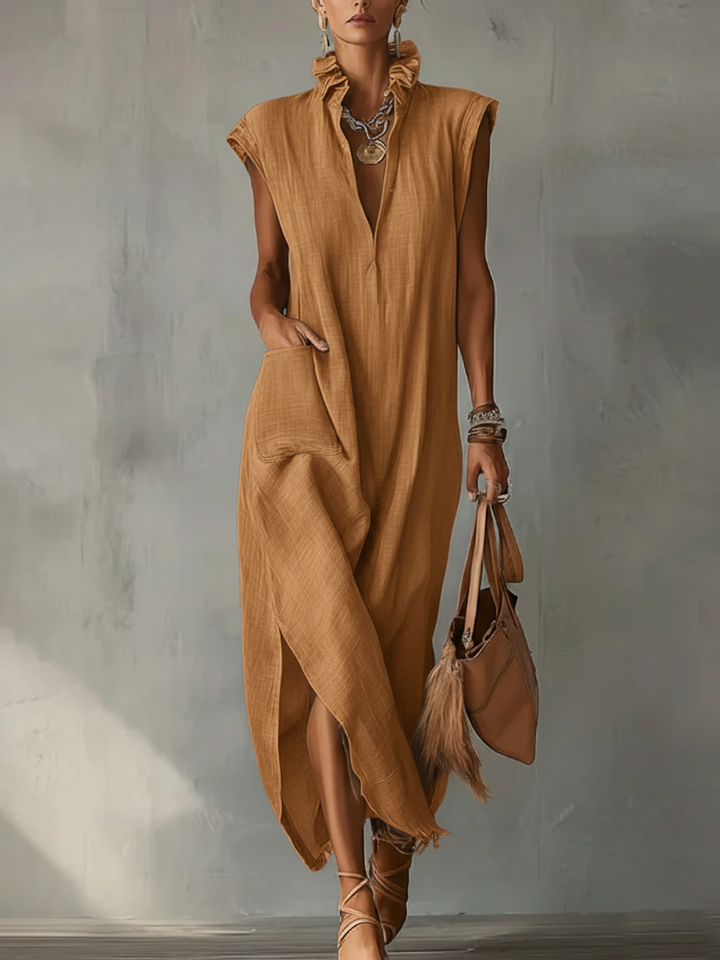 Ruffle Maxi Dress for Women - Flowy Spring Dress