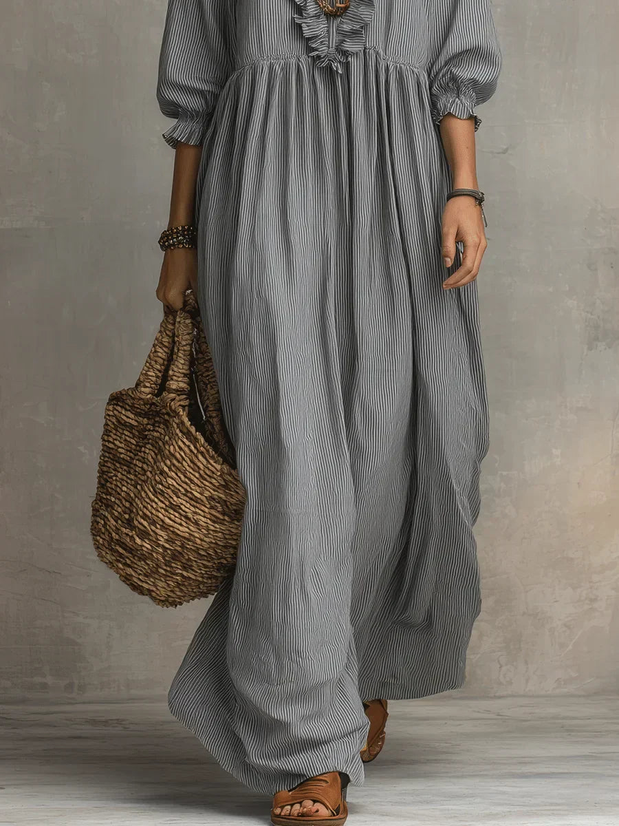Boho Maxi Dress Long Sleeve Women's Flowing Dress