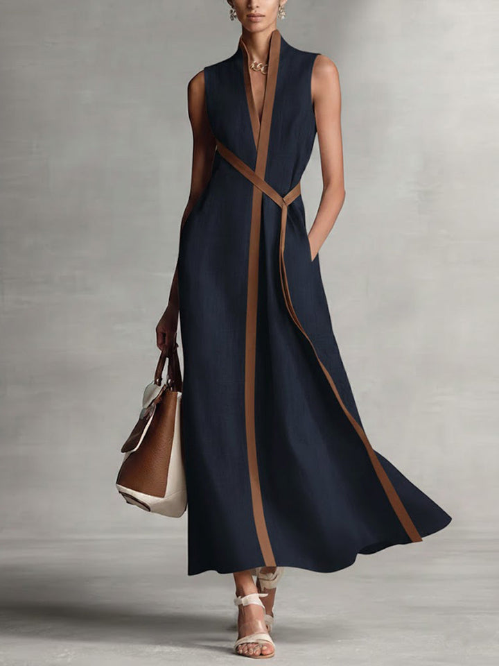 Sleeveless Maxi Dress for Women - Flowing A-Line Silhouette