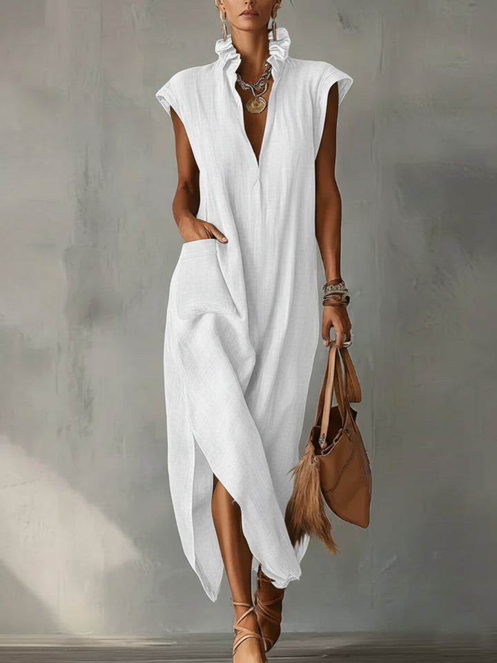 Ruffle Maxi Dress for Women - Flowy Spring Dress