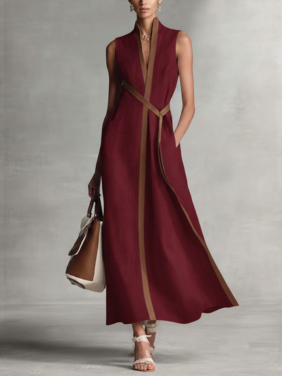 Sleeveless Maxi Dress for Women - Flowing A-Line Silhouette