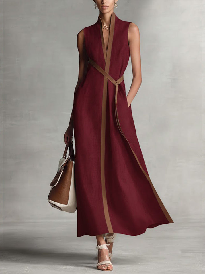 Sleeveless Maxi Dress for Women - Flowing A-Line Silhouette