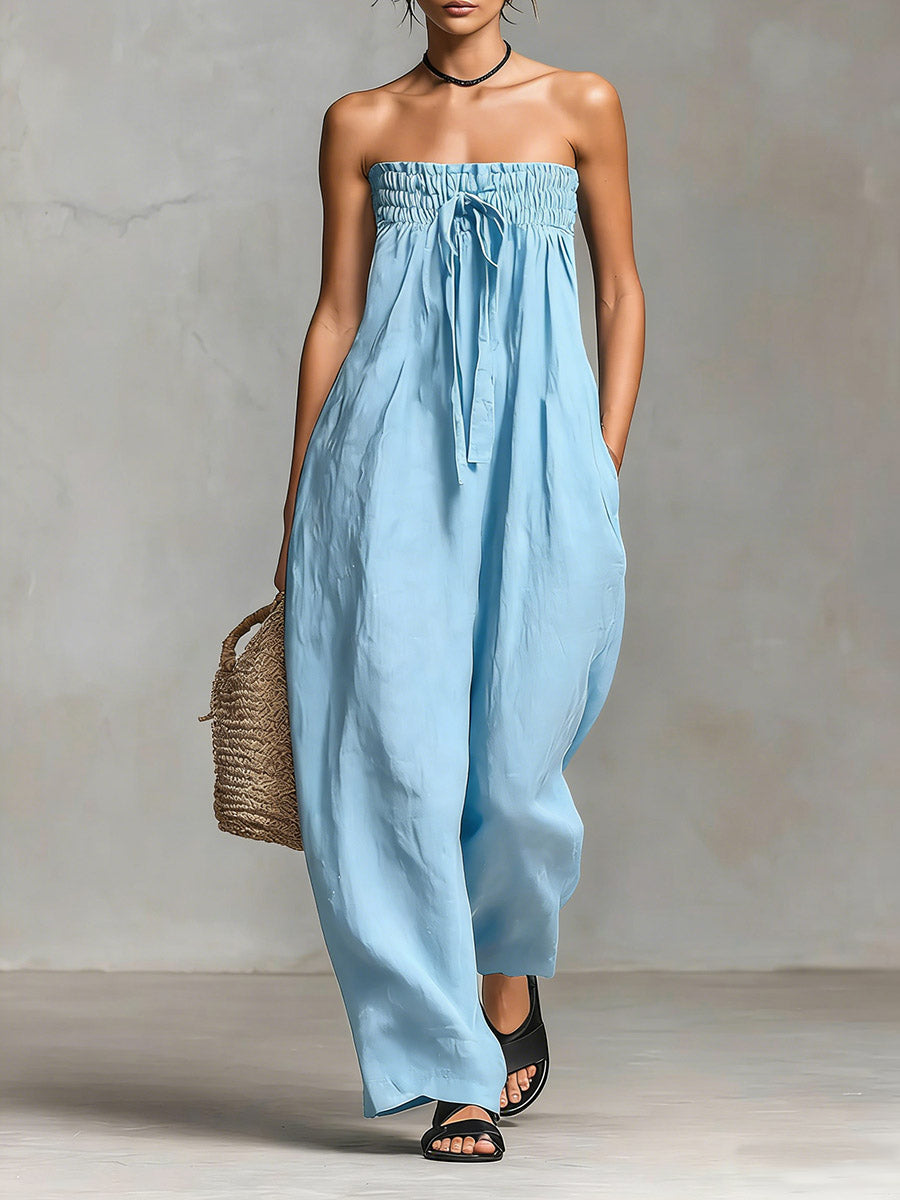 Strapless Maxi Dress | Flowing Elegant Summer Dress