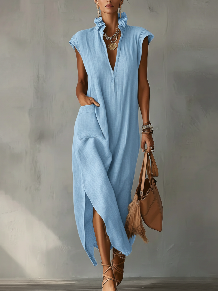 Ruffle Maxi Dress for Women - Flowy Spring Dress