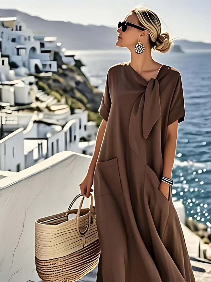 Elegant Summer Dress with Pockets - Lightweight Relaxed Fit