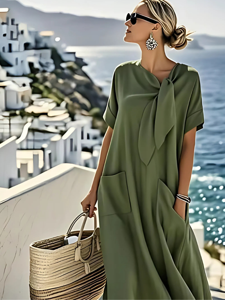 Elegant Summer Dress with Pockets - Lightweight Relaxed Fit