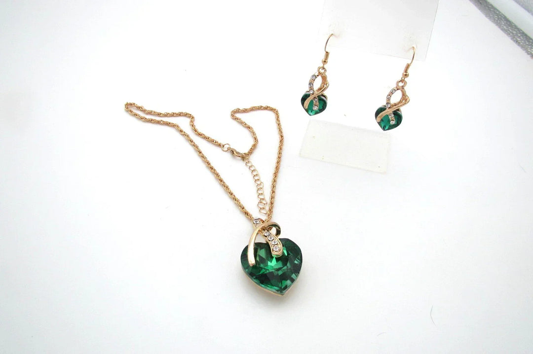 Gold Jewelry Set for Women - Elegant Necklace and Earring Set