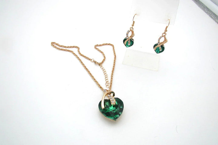 Gold Jewelry Set for Women - Elegant Necklace and Earring Set