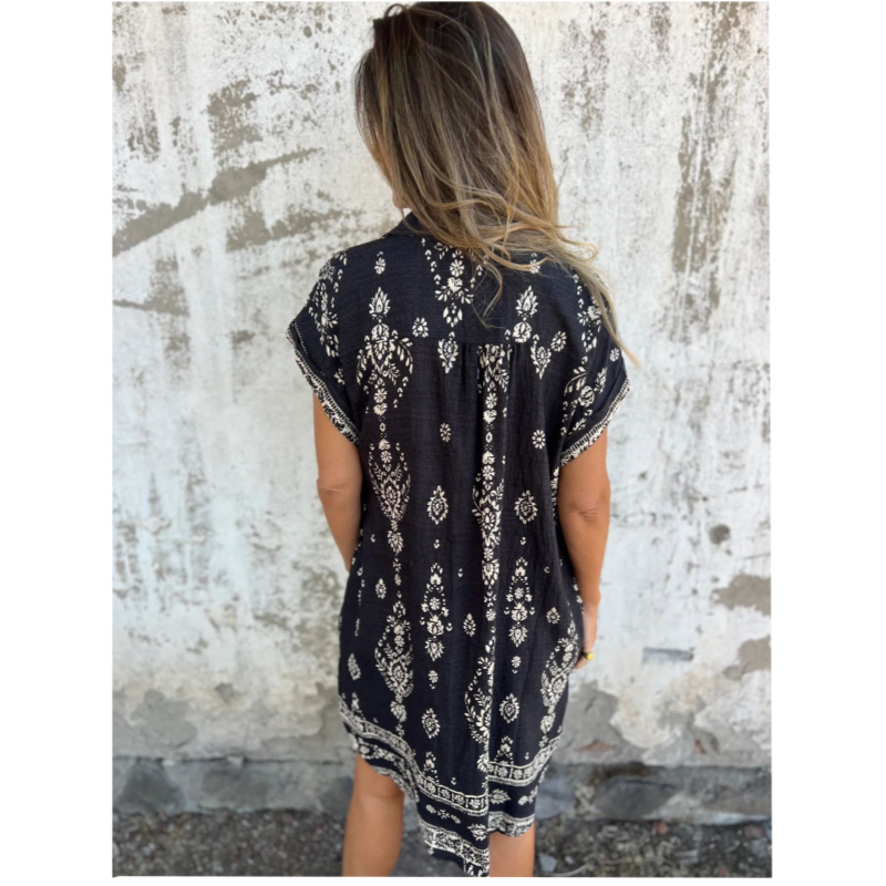 Vintage Boho Dress for Women | Relaxed Fit Midi Dress