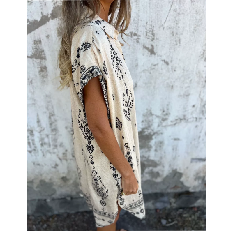 Vintage Boho Dress for Women | Relaxed Fit Midi Dress