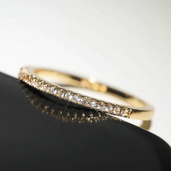 Gold Statement Ring | Wide Band Textured Finish