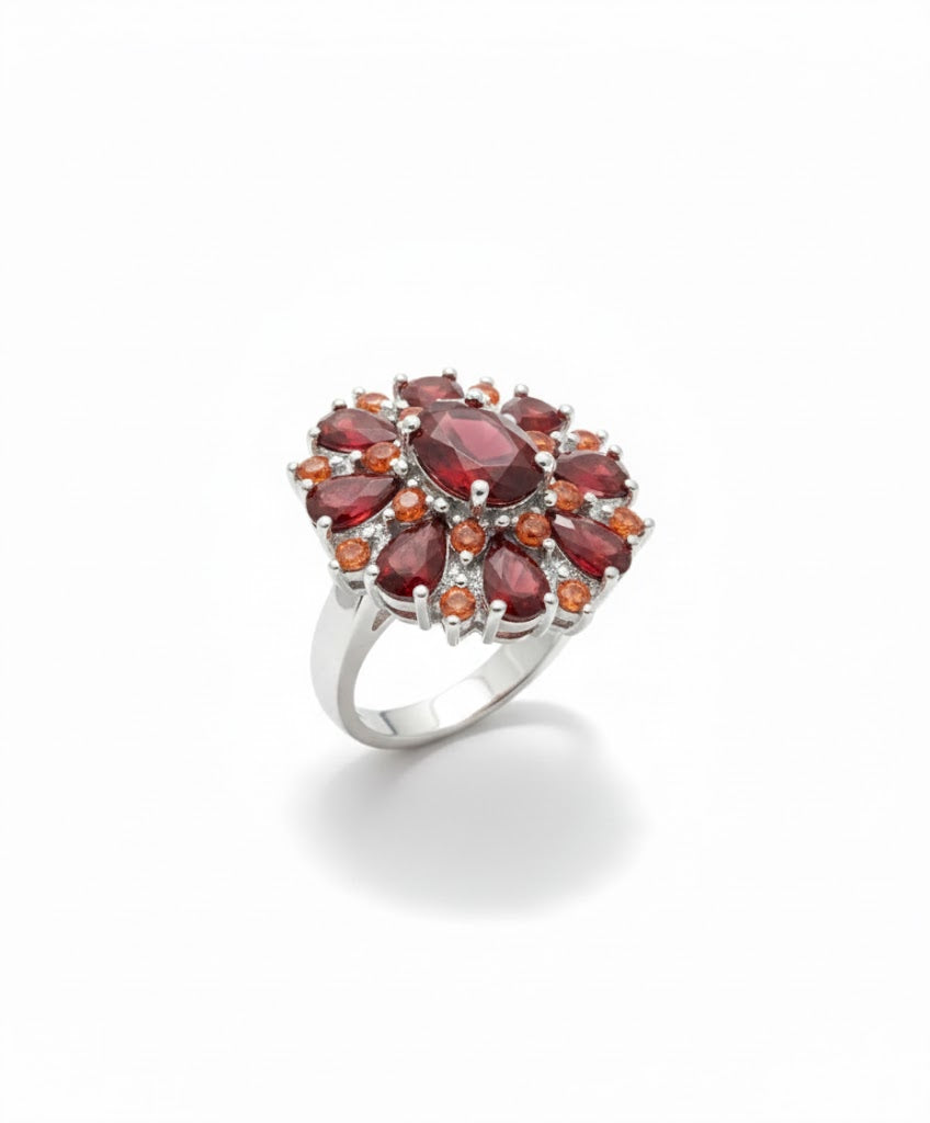 Gold Floral Ring for Women | Scarlet Petal Statement Ring