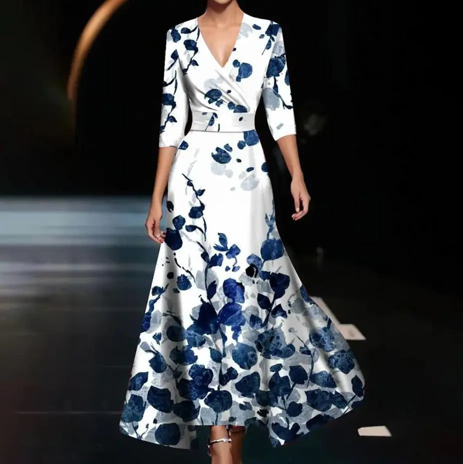 Floral Print Dress for Women - Chic A-Line Silhouette
