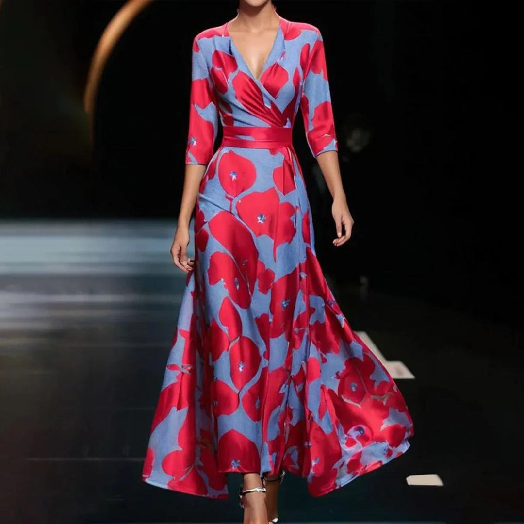 Floral Print Dress for Women - Chic A-Line Silhouette