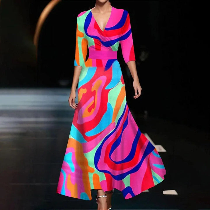 Floral Print Dress for Women - Chic A-Line Silhouette