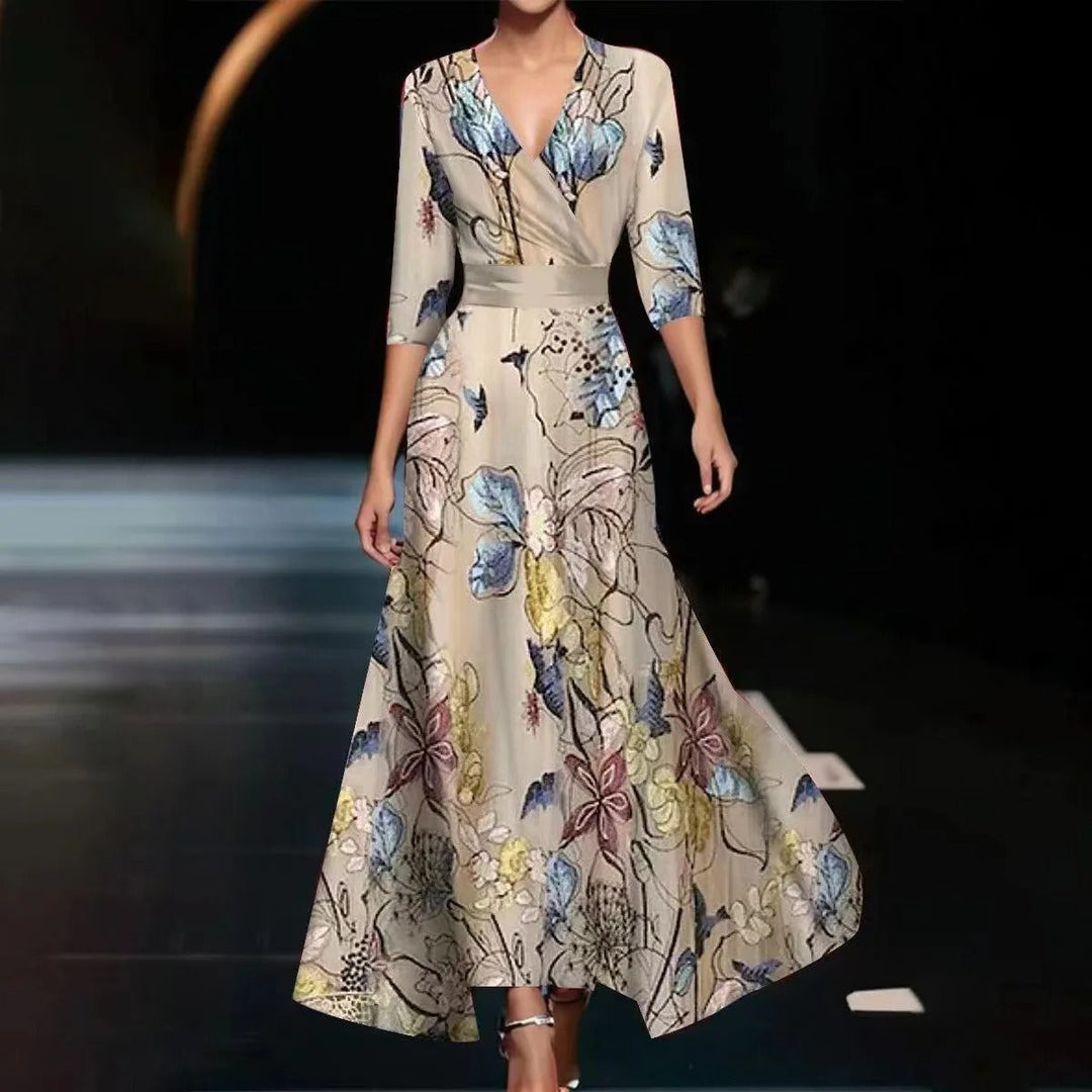 Floral Print Dress for Women - Chic A-Line Silhouette