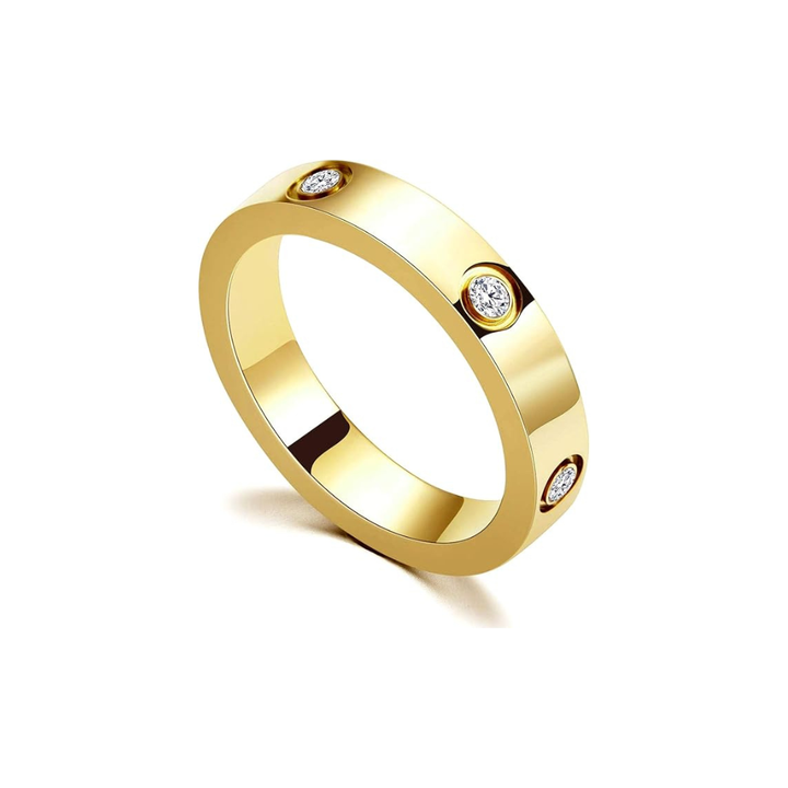 Promise Band Ring in Gold | Dainty Stacking Ring for Women