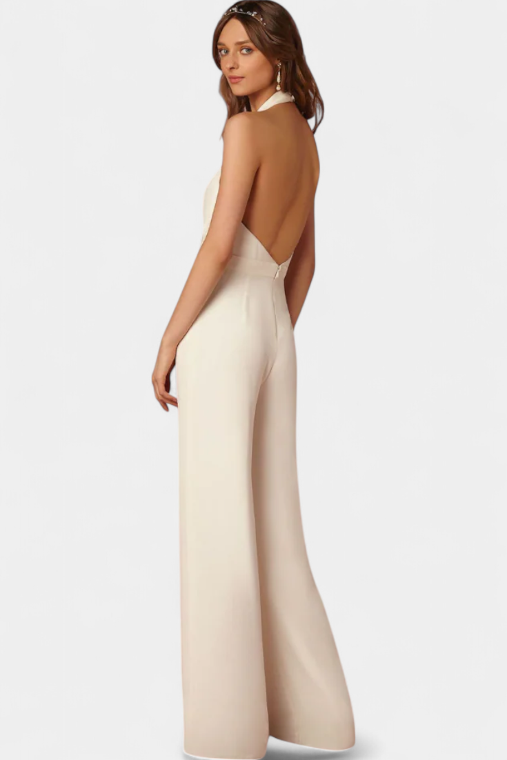 Wide Leg Jumpsuit for Women - Sleek Modern Silhouette